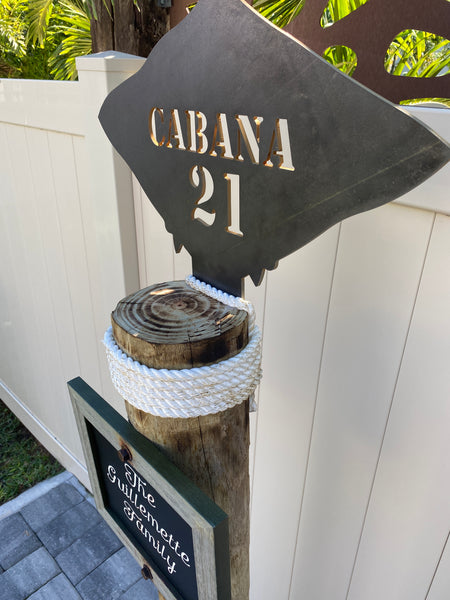 Steel Cabana Sign