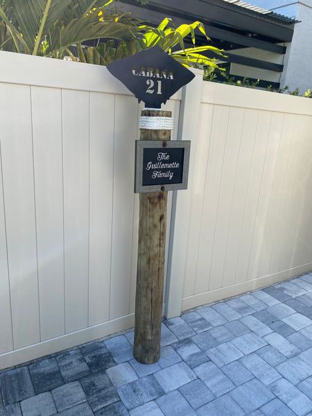 Steel Cabana Sign